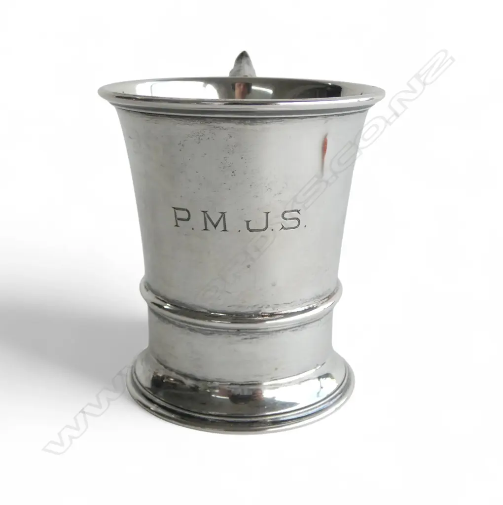 STG SILVER CHRISTENING MUG, B'HAM 1937, 91gms Image 1++