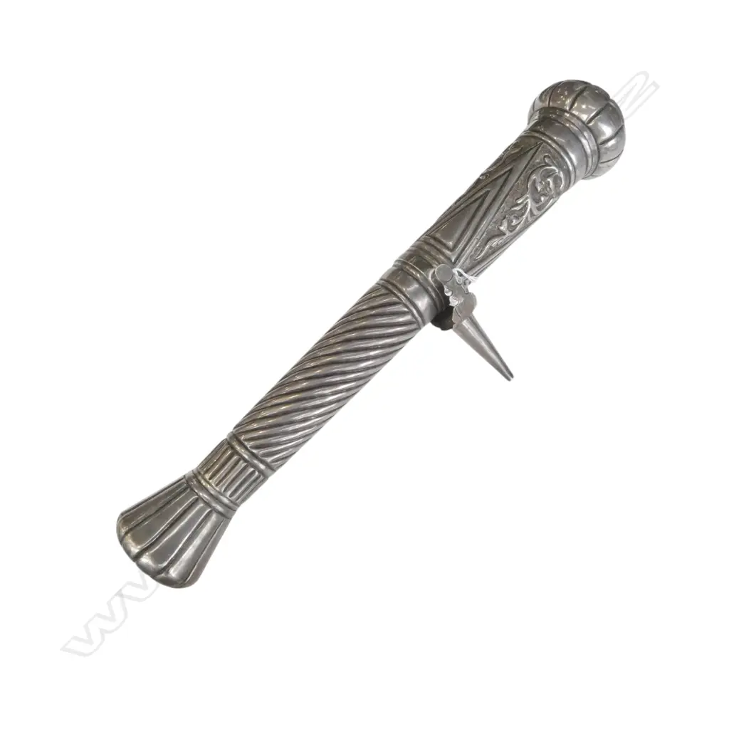 VINTAGE EMBOSSED EUROPEAN SILVER MODEL CULVERIN CANNON  L.345mm. 216gms Image 1++