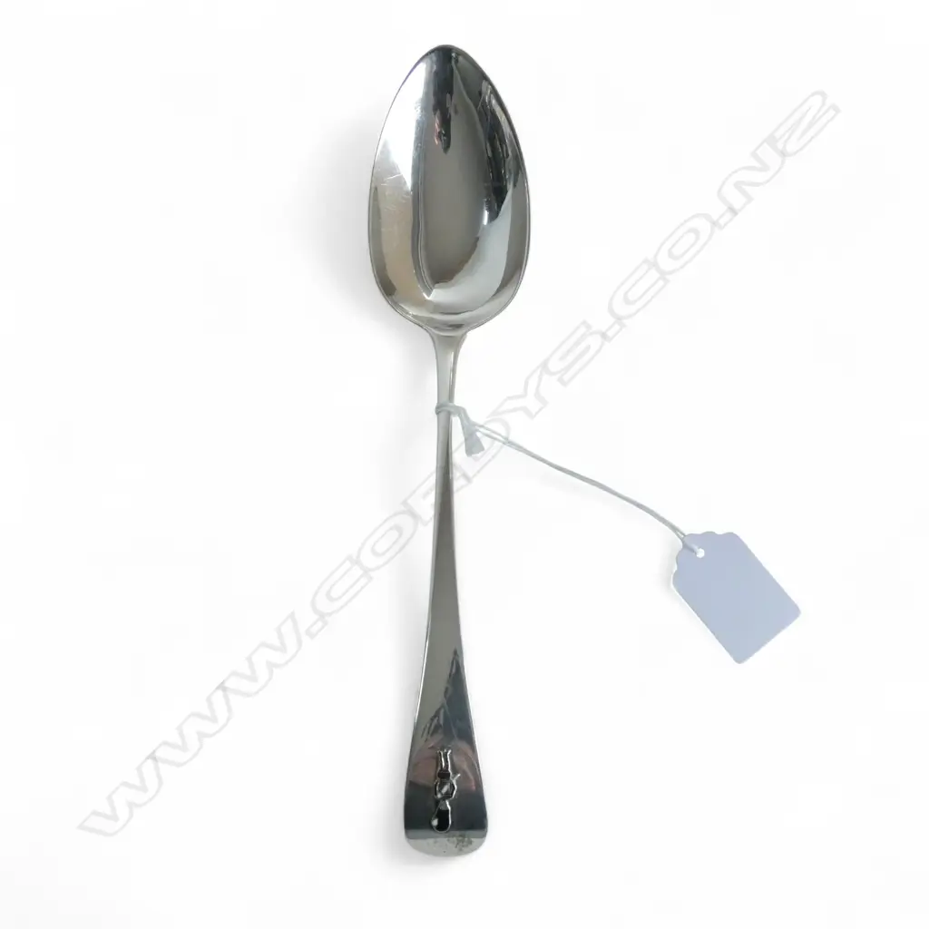 STG SILVER TABLE SPOON, WILLIAM SUMNER LONDON 1799 L.225mm 61gms Image 1++