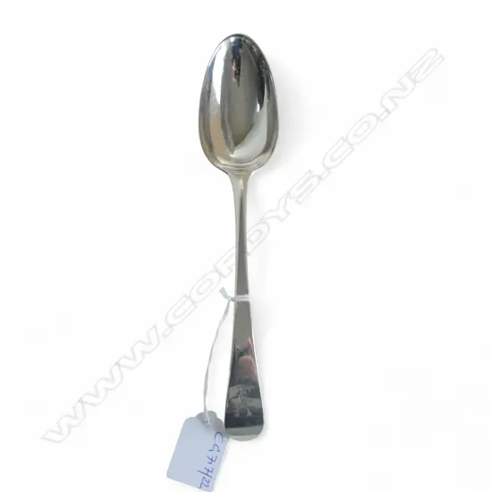STG SILVER TABLE SPOON, THOMAS & WILLIAM CHAWNER LONDON 1768 L.215mm 74gms