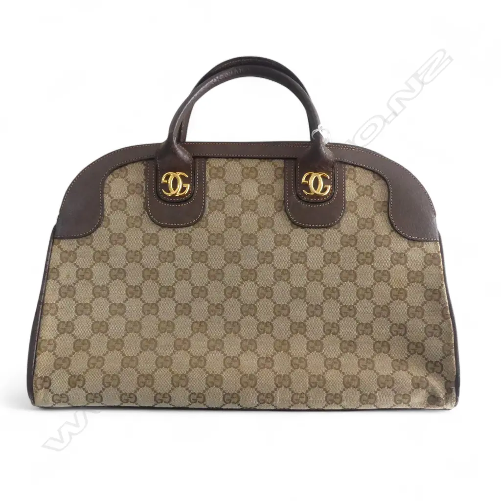 VINTAGE GUCCI HAND BAG W.375mm, SOME WEAR Image 1++