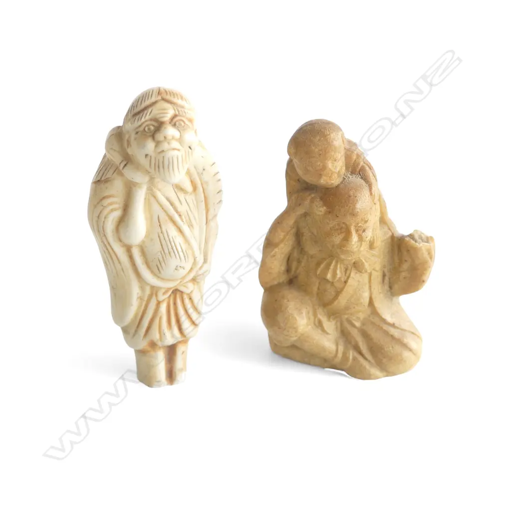 2 JAPANESE NETSUKE  Image 1++