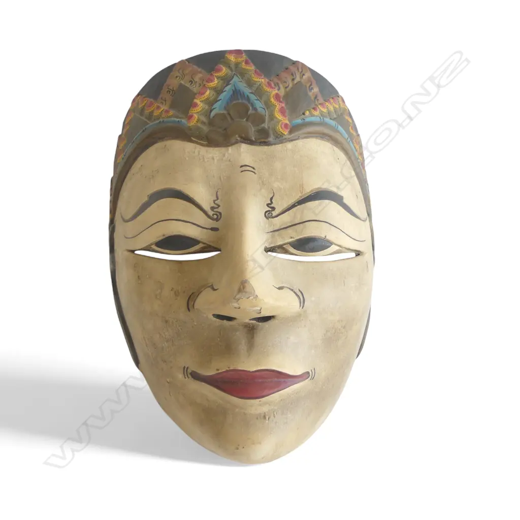 VINTAGE TOPENG JAVA DANCE MASK, H.200mm Image 1++