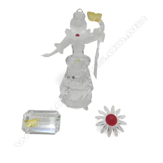 SWAROVSKI 2000 MASQUERADE COLUMBINE H.165mm + PLAQUE & STAND, ALL BOXED