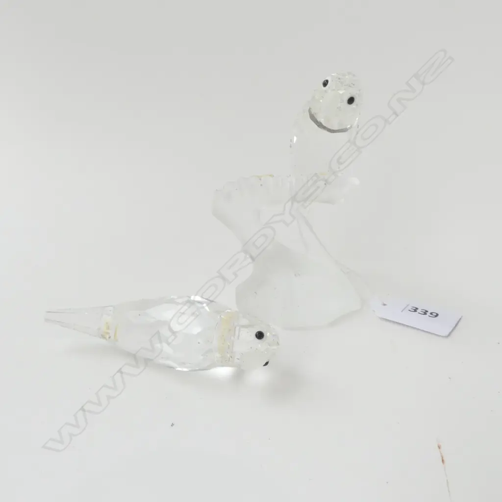 SWAROVSKI 'TOGETHERNESS - THE LOVEBIRDS' H.100mm REGLUE REQ. + BOX Image 1++