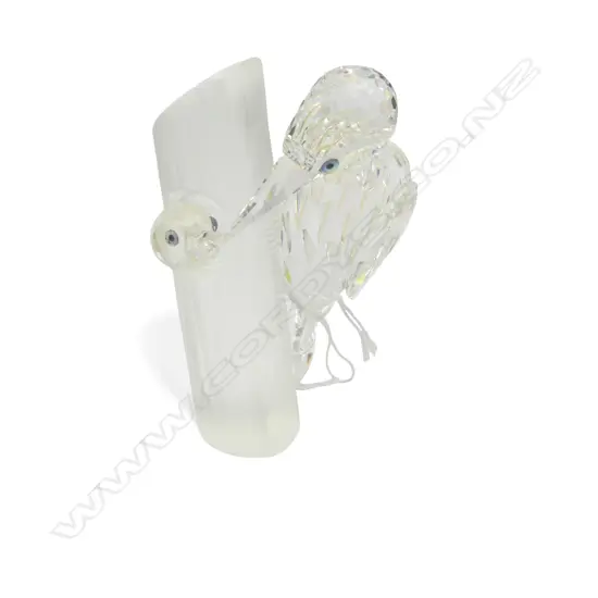 SWAROVSKI 'THE WOOD PECKERS' H.105mm SIGNED A. ROCKER 95 + BOX