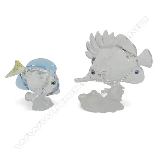2 SWAROVSKI FISH H.80mm