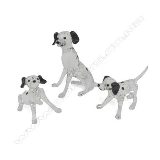 3 SWAROVSKI DALMATIAN DOGS H.70mm, ALL BOXED