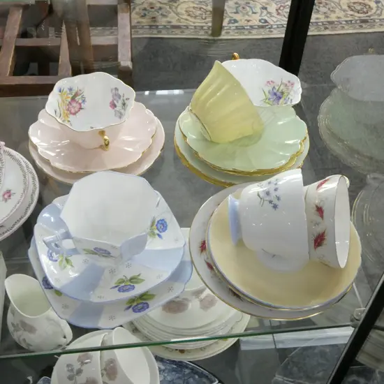 6 SHELLEY CHINA CSPS VARIOUS PATS