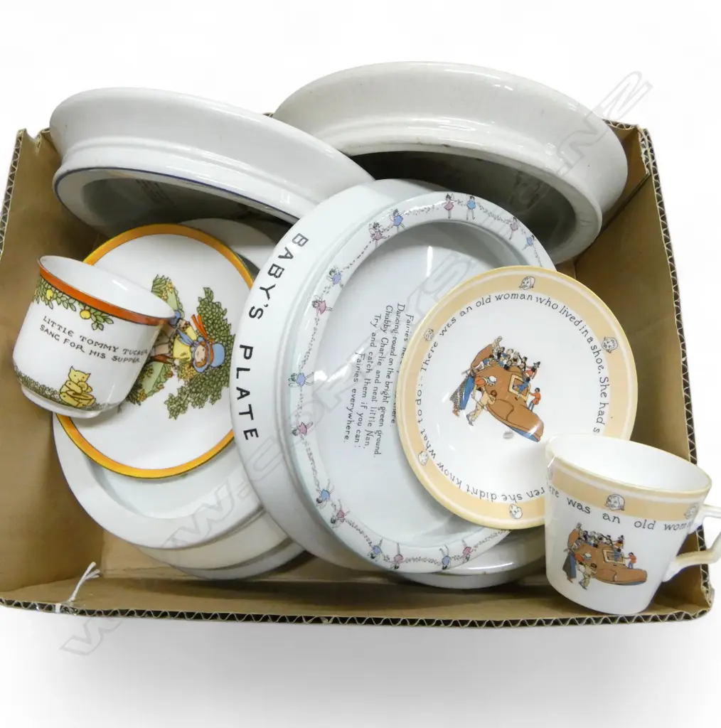 7 SHELLEY CHINA BABY PLATES & 2 CHILDS C/SS Image 1++