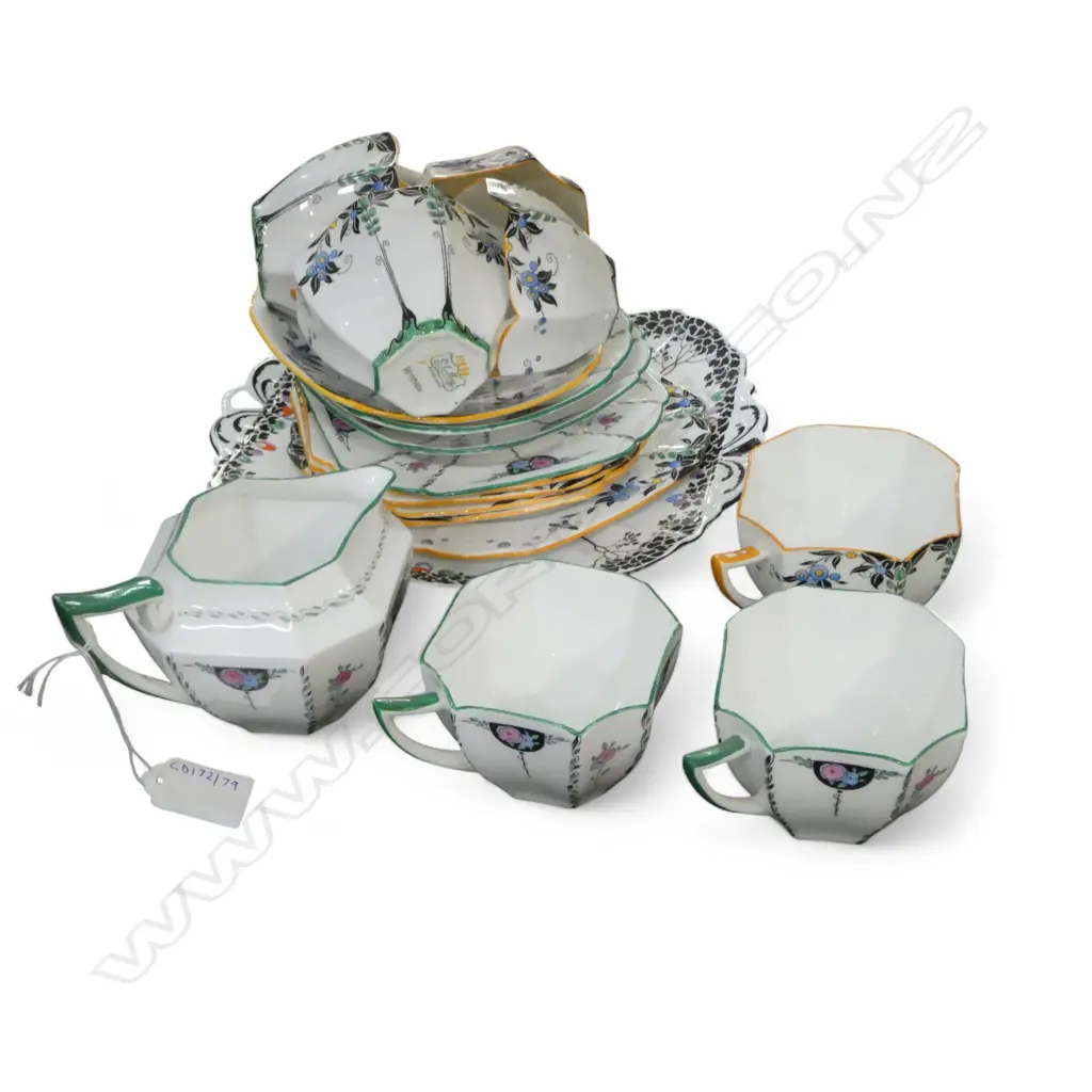 2 DECO SHELLEY CHINA PART TEASETS CSPS CAKE PLATE JUG ETC Image 1++