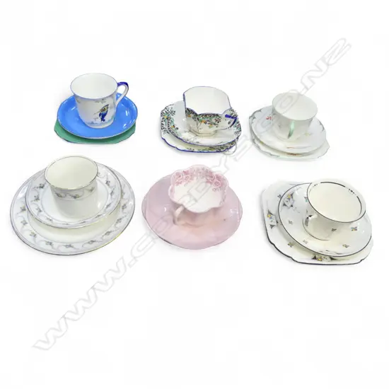 6 SHELLEY CHINA CSPS VARIOUS PATS