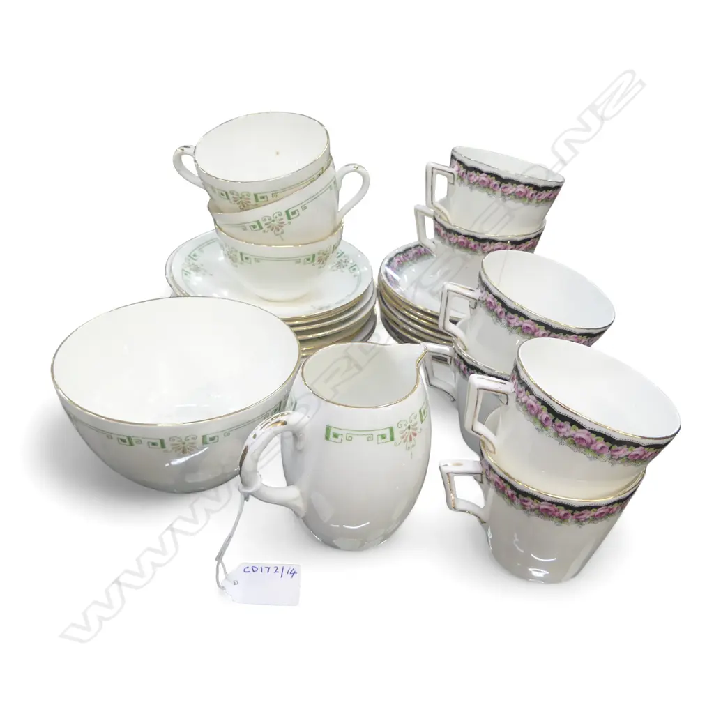 2 PART SHELLEY CHINA TEASETS Image 1++