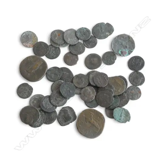 Collection of 50 ROMAN COINS mainly bronze or copper 