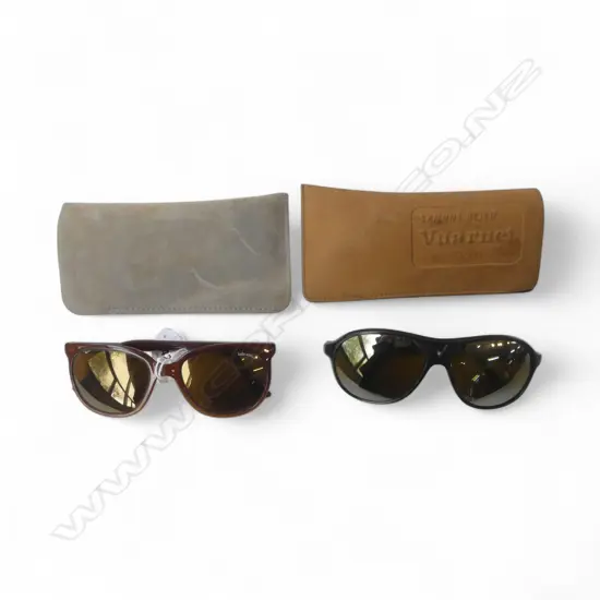 2 PRS FRENCH SUNGLASSES, BOLLE ACRYLEX, VUARNET, BOTH CASED