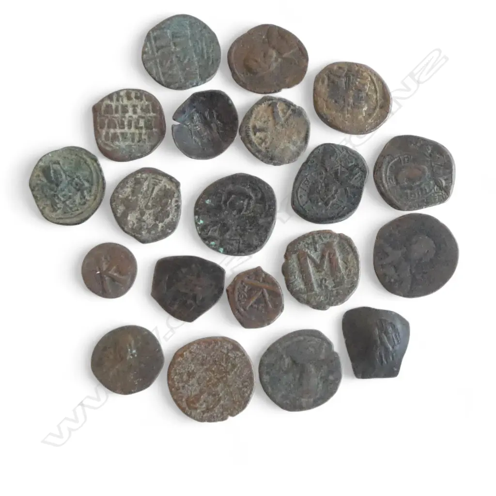 Collection of 20 BYZANTINE COINS mainly bronze or copper  Image 1++