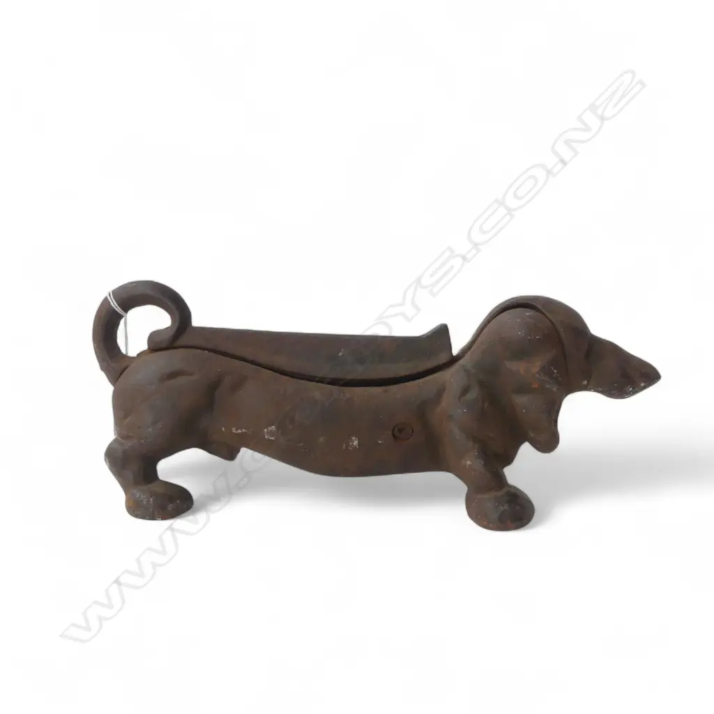 CAST IRON SAUSAGE DOG BOOT SCRAPER L.330mm Image 1++