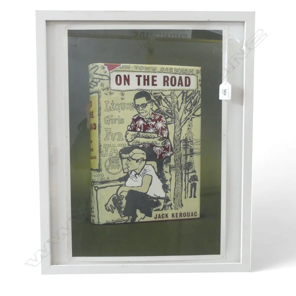 FRAMED PRINT OF BOOK; JACK KEROUAC 'ON THE ROAD' 480x330mm Image 1++
