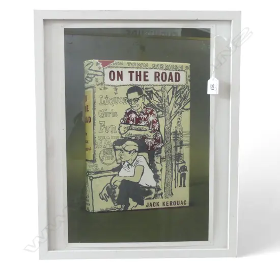 FRAMED PRINT OF BOOK; JACK KEROUAC 'ON THE ROAD' 480x330mm