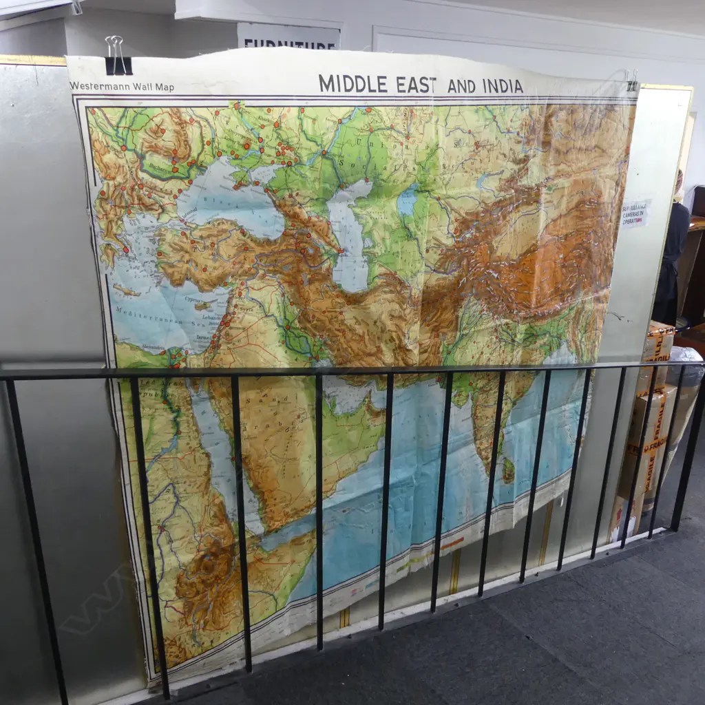 LG MAP, WAXED PAPER ON CLOTH, GEORG WESTERMANN, BRUNSWICK Image 1++