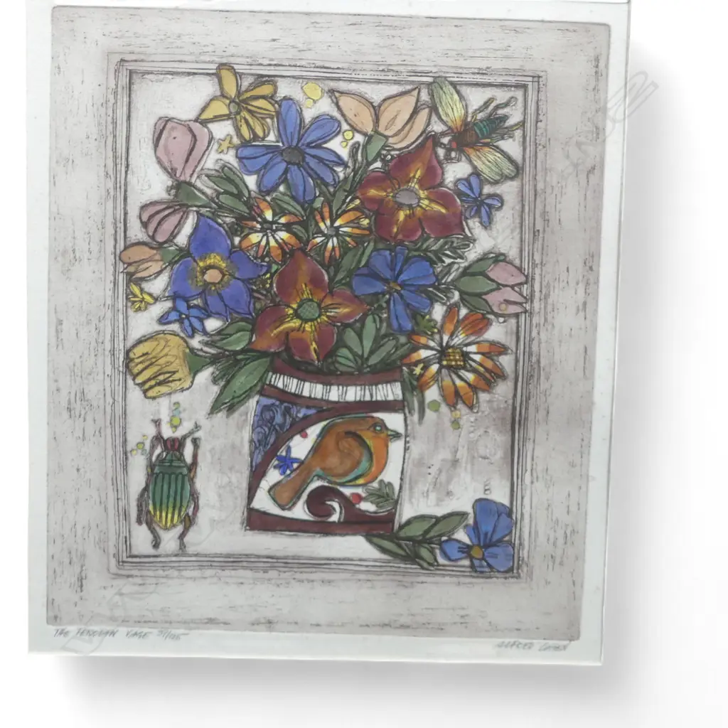 2 ALFRED COHEN LITHOGRAPHS, FLORAL STILL LIFES, EDITIONED, 420x365mm Image 1++