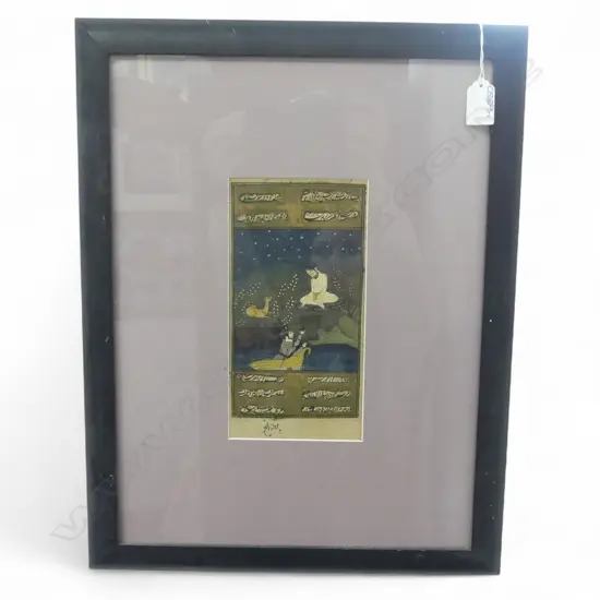 FRAMED MUGHAL INDIAN PAINTING 220115mm