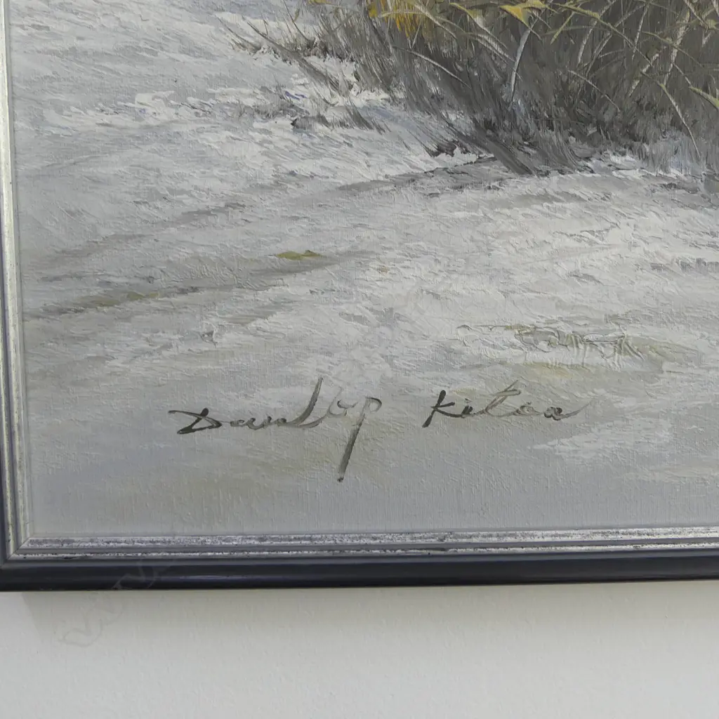 DUNLOP KIRTON , FRAMED BEACHSCAPE OIL ON CANVAS, SIGNED, 600 X 900MM Image 1++