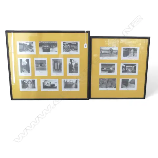 TWO FRAMED PHOTOGRAPHIC STUDIES OF ANCIENT VILLAGE OF HUTONG IN CHINA 490x400mm