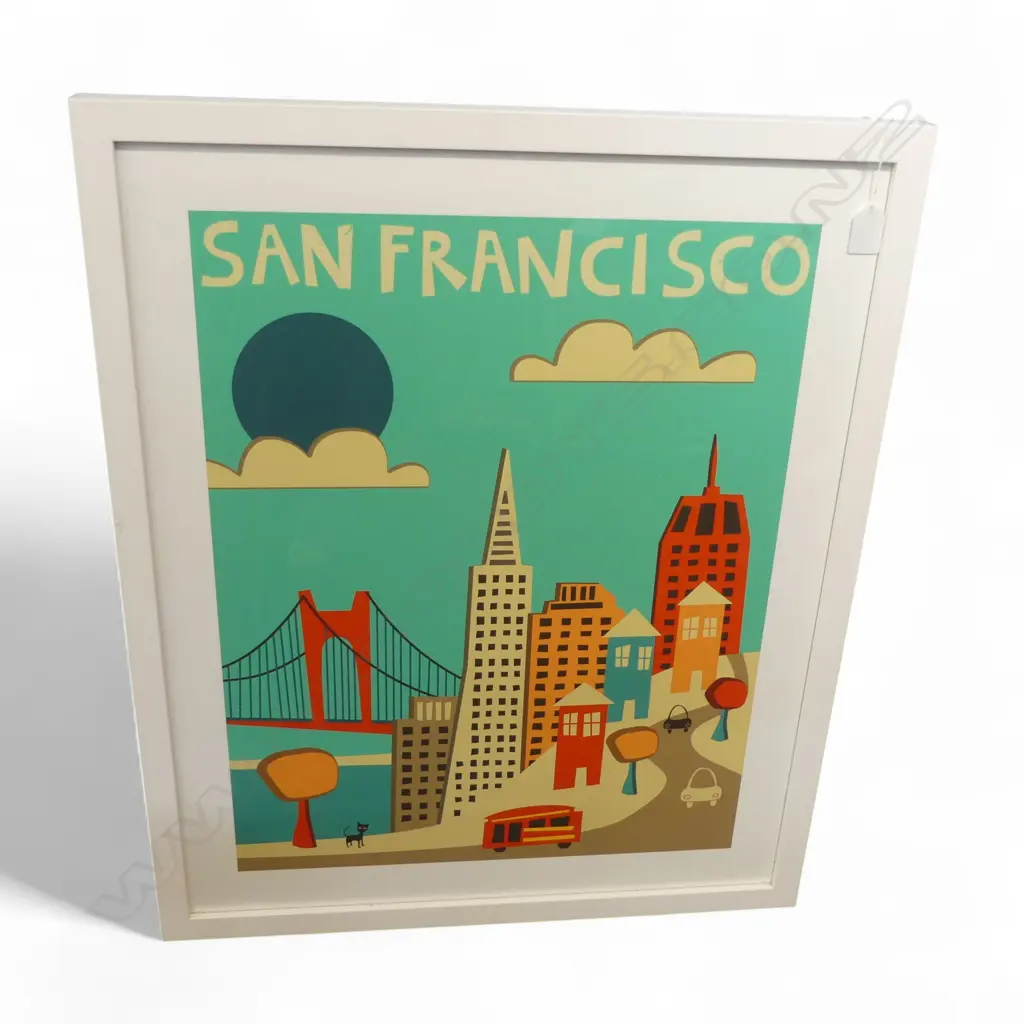 2 FRAMED PRINTS; SAN FRAN + 'OUT OF THE BLUE' by DAVID WEBSTER SMITH Ed.2/15 530x750mm Image 1++