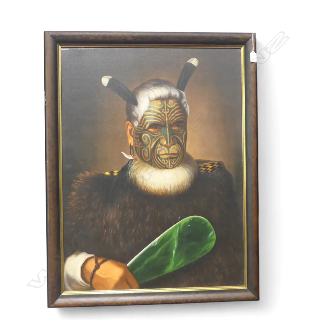 REPRODUCTION PRINT LINDAUER MR TE HAPUKU 1877 785x590mm Image 1++