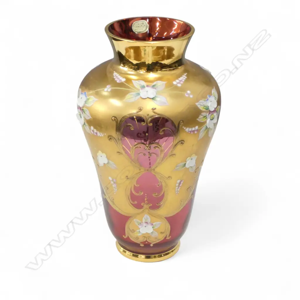 CZECH BOHEMIA GLASS VASE H.250mm Image 1++