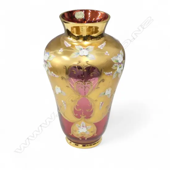 CZECH BOHEMIA GLASS VASE H.250mm