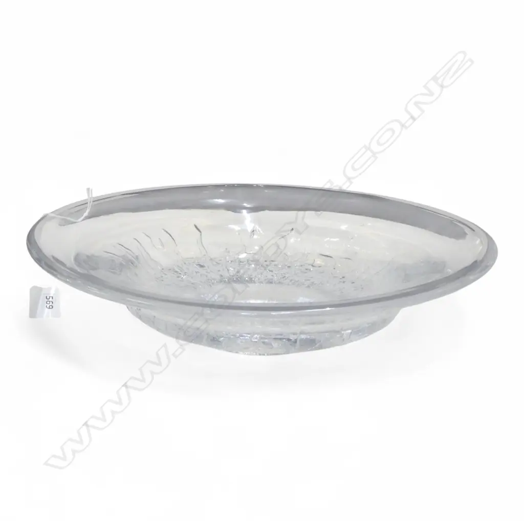 KOSTA BODA BOWL CRACKLE EFFECT signed base Dia.345mm Image 1++