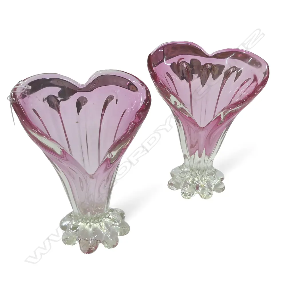 PR PINK GLASS VASES H.240mm Image 1++