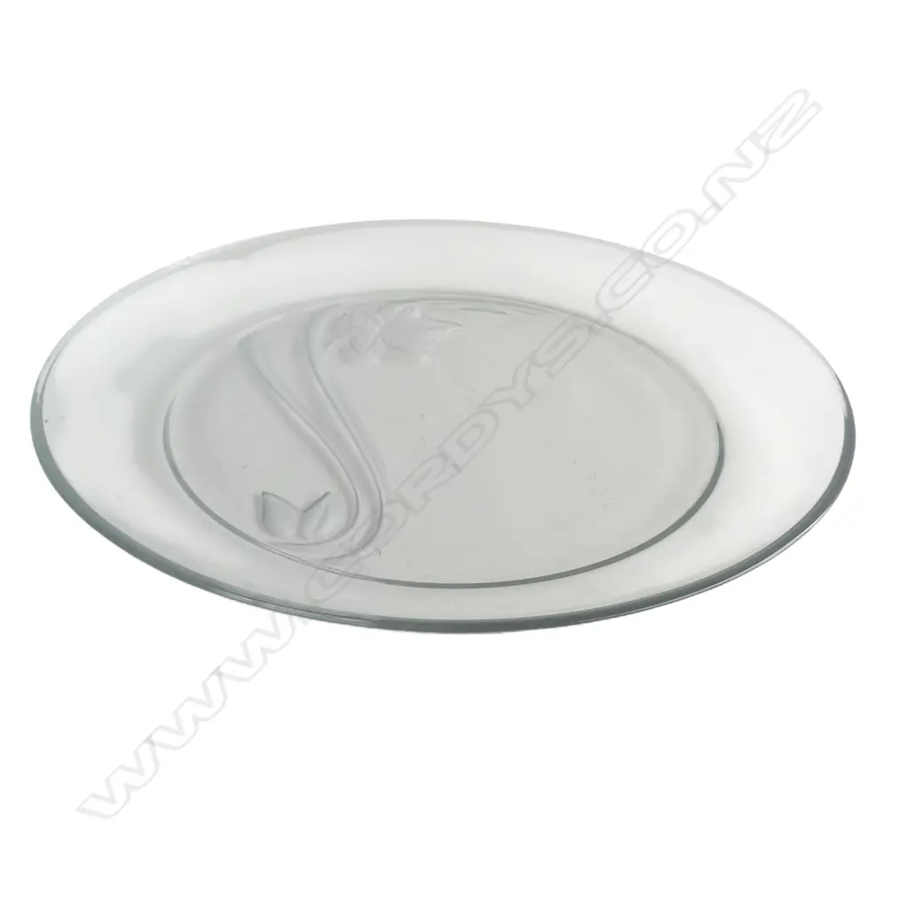 SATIN GLASS FLOWER SERVICE PLATE, DIA.320MM Image 1++