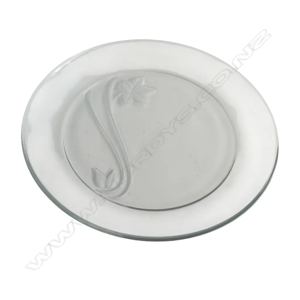 SATIN GLASS FLOWER SERVICE PLATE, DIA.320MM Image 1++