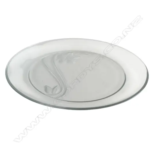 SATIN GLASS FLOWER SERVICE PLATE, DIA.320MM