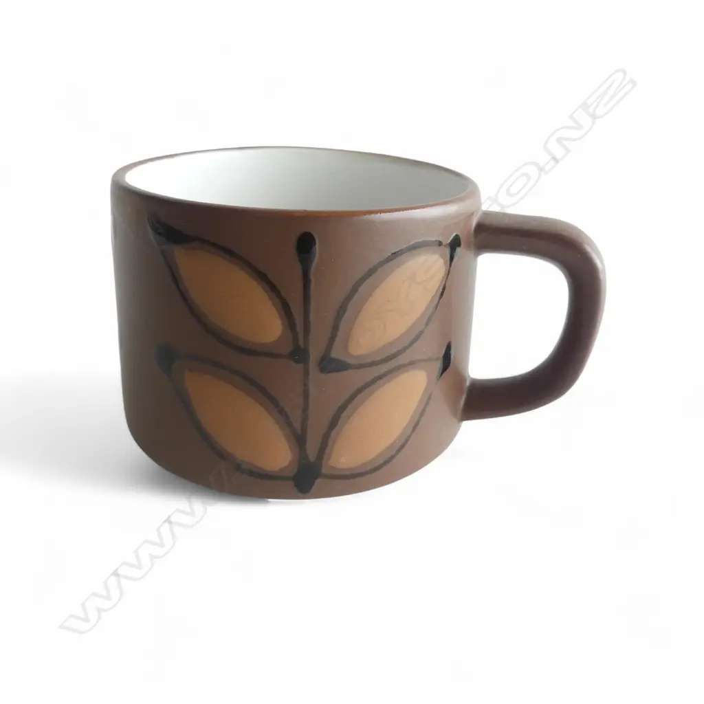 4 RETRO EARTHENWARE COFFEE CUPS & MILK JUG FROM BELGIUM Image 1++