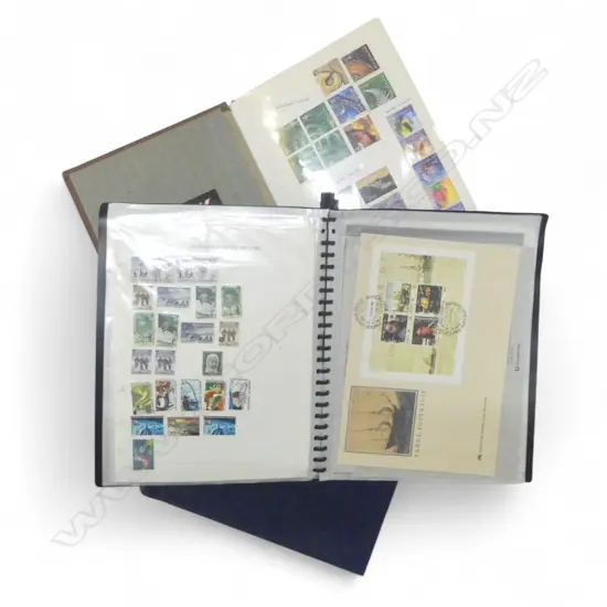 3 STAMP ALBUMS; NZ, AUSTRALIA, WORLD