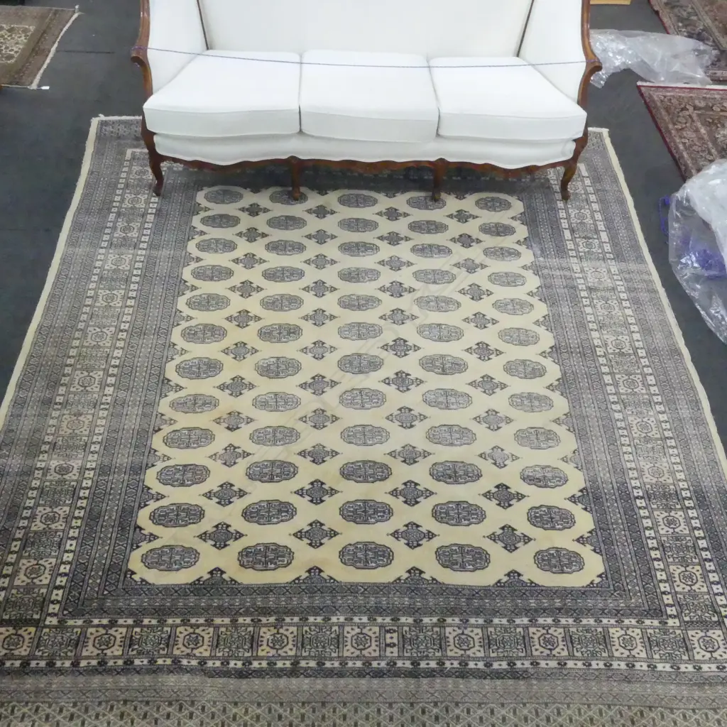 LG HAND KNOTTED PAKISTANI BUKHARA WOOL PILE CARPET 3000x2550mm Image 1++