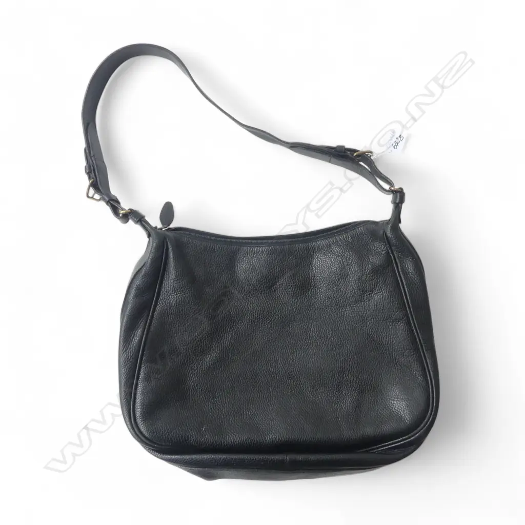 OSPREY BY GRAEME ELLISDON BLACK LEATHER HAND BAG W.380mm Image 1++