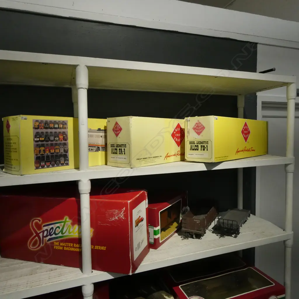 3 PENNSYLVANIA DIESEL ELECTRIC TRAINS BY ARISTO CRAFT; 9628A & B + 9620A w. ORIG. BOXES Image 1++