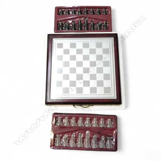 CASED TRAVEL CHESS SET + PIECES 