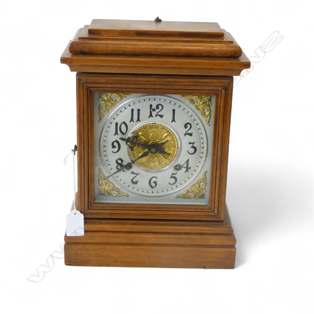 EARLY 20thC AMERICAN ANSONIA MANTLE CLOCK 240x125x330mm Image 1++