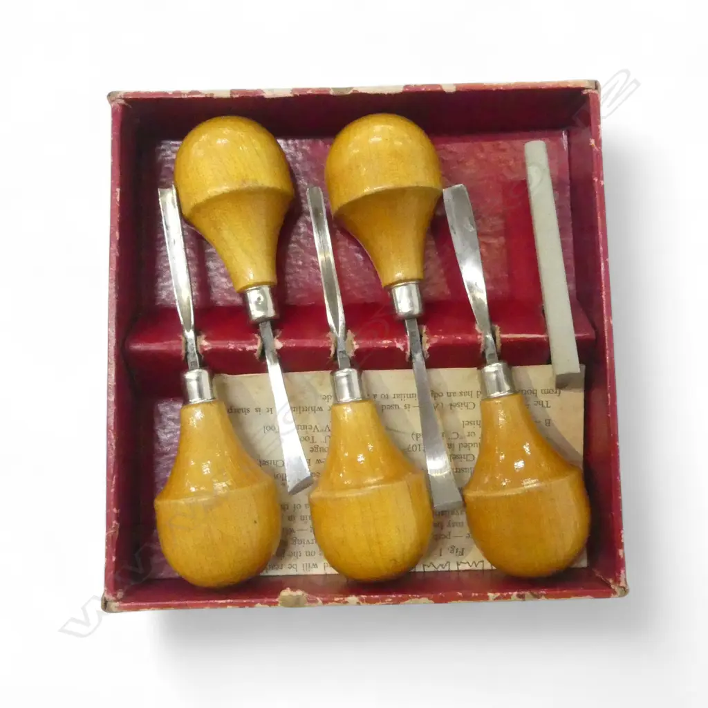5 SMALL CHISELS, BOXED 145x145mm Image 1++