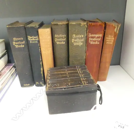 7 OLD POETRY BOOKS + SET OF 6 SHAKESPEARE
