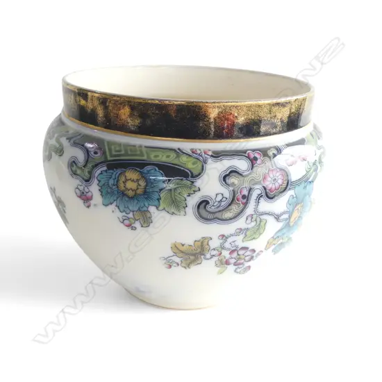 J. KEELING & Co BURSLEM 'TOKIO' PATTERN JARDINIERE H.200mm, 270mm dia