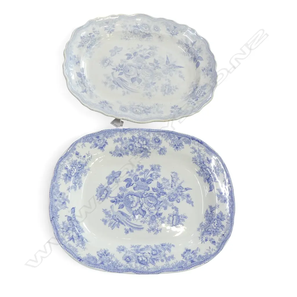 2 ASIATIC PHEASANTS PATTERN ANTIQUE ASHETS, 400 x 330mm w STANDS Image 1++