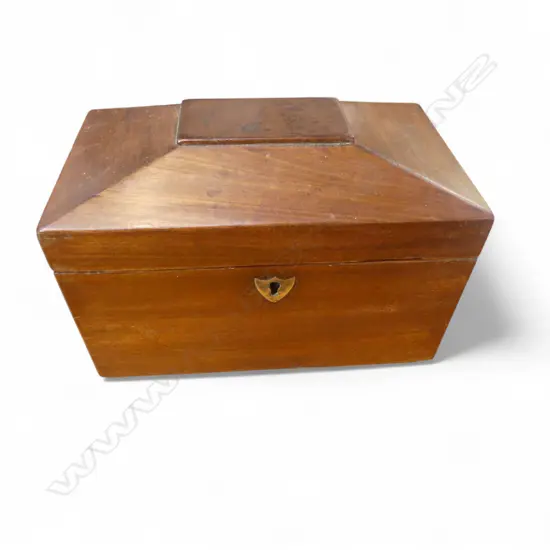 MAHOGANY TEA CADDY W.210mm