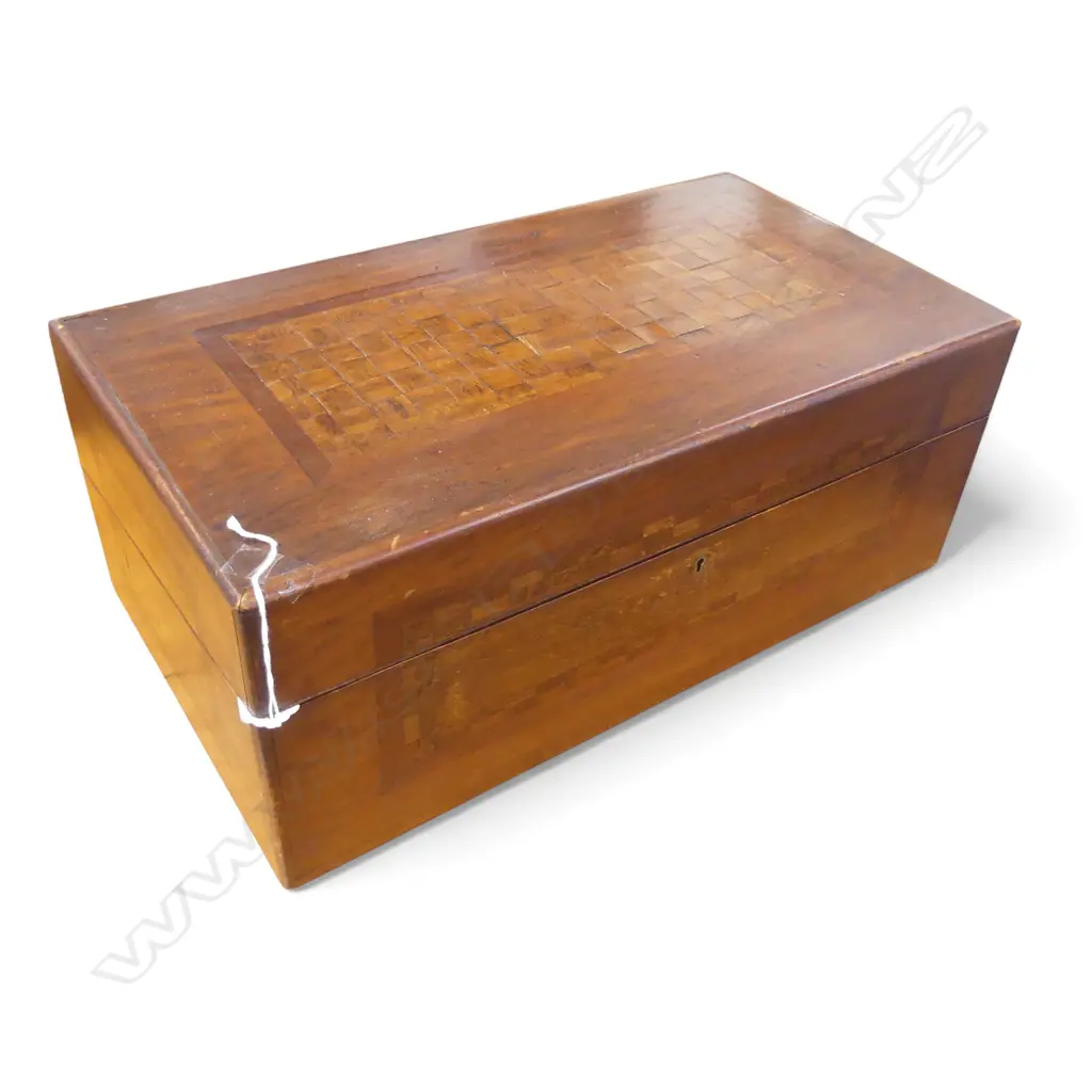 NZ COLONIAL WRITING SLOPE w. SECRET DRAWER W. Image 1++